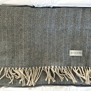 SFERRA 100% Cotton herringbone throw